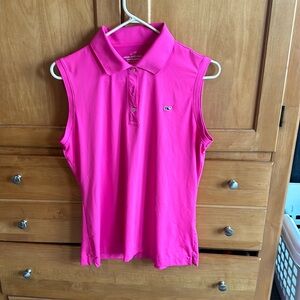 Vineyard Vines hot pink golf shirt